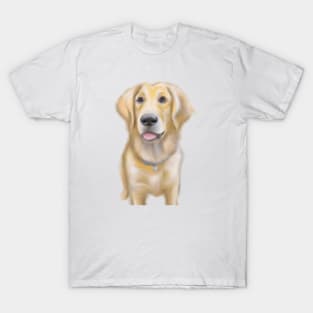 Cute Golden Retriever Drawing T-Shirt